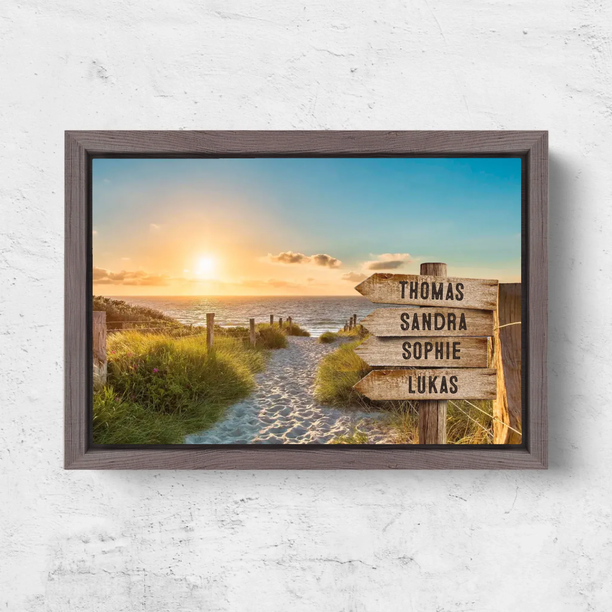 Personalized Canvas "Shared Signpost at the Beach“ - Image 6