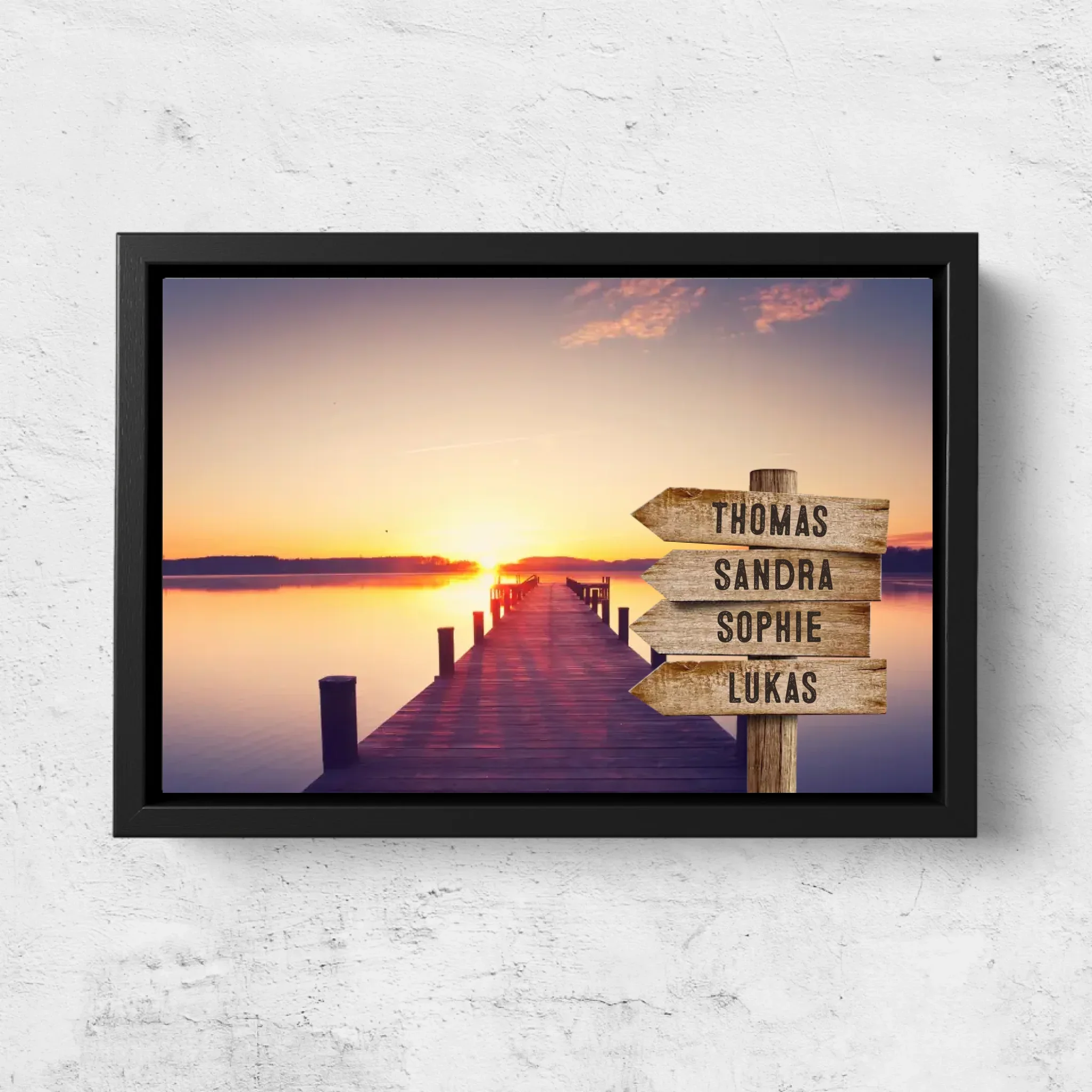 Personalized Canvas "Shared Signpost at the Pier" - Image 5