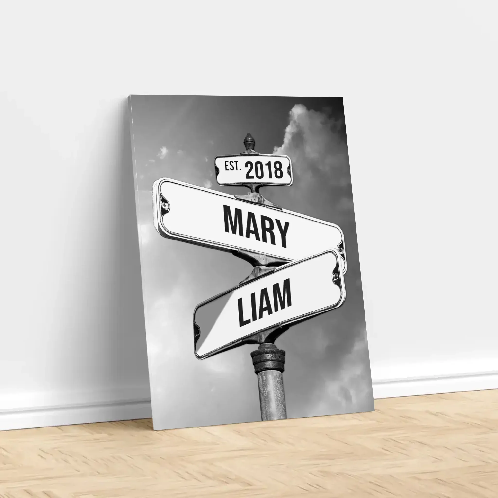 Personalized Canvas "Vintage Street Sign for couples" - Image 3